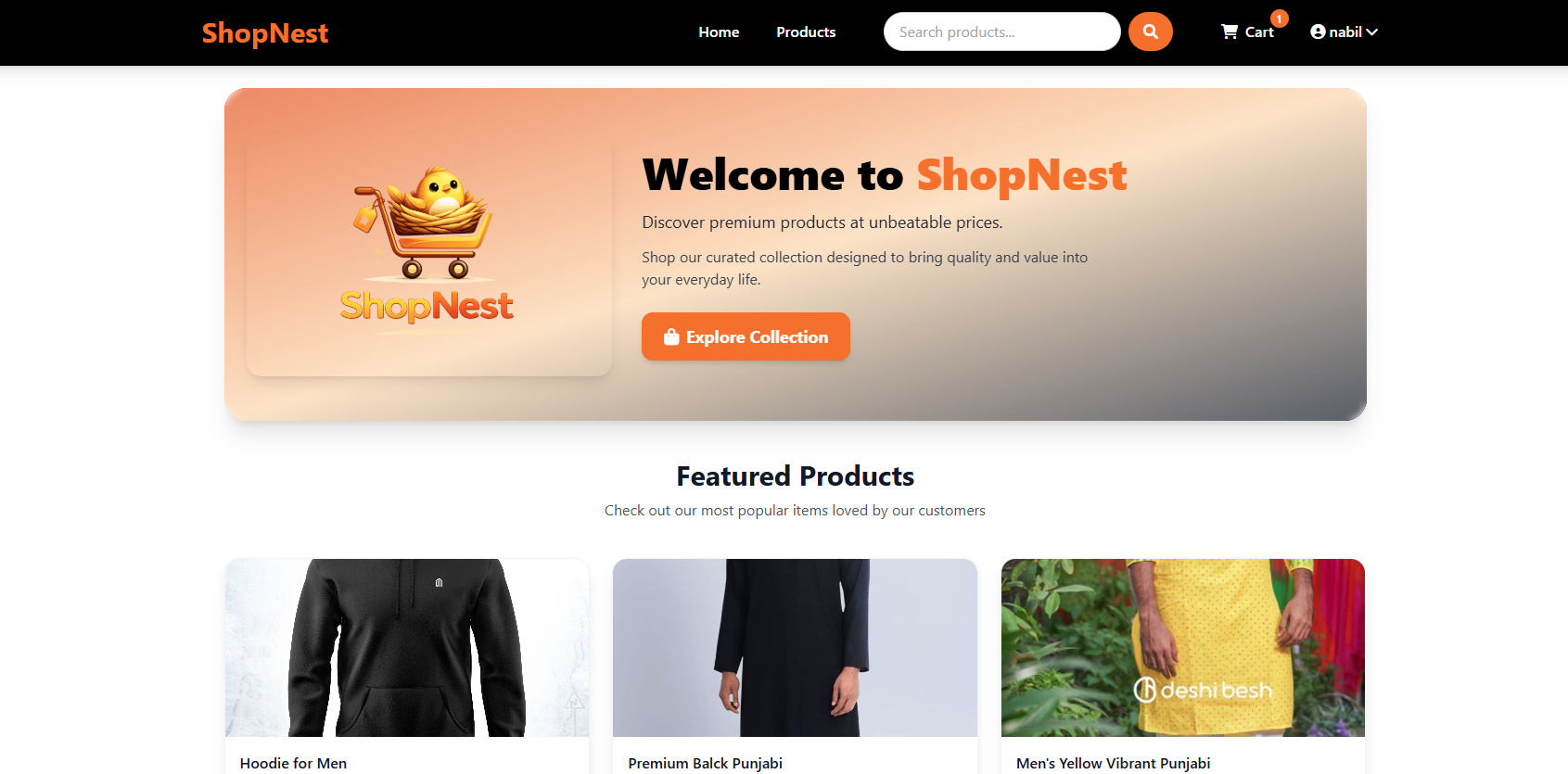 Preview image for 🛒 ShopNest project